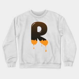 Chocolate Alphabet Letter R Crewneck Sweatshirt